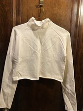 Helmut Lang compact wool TNK women  s long sleeve porcelain sweater, M, nwt