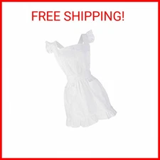 LilMents Retro Adjustable Ruffle Apron Kitchen Cooking Baking Cleaning Maid Cost