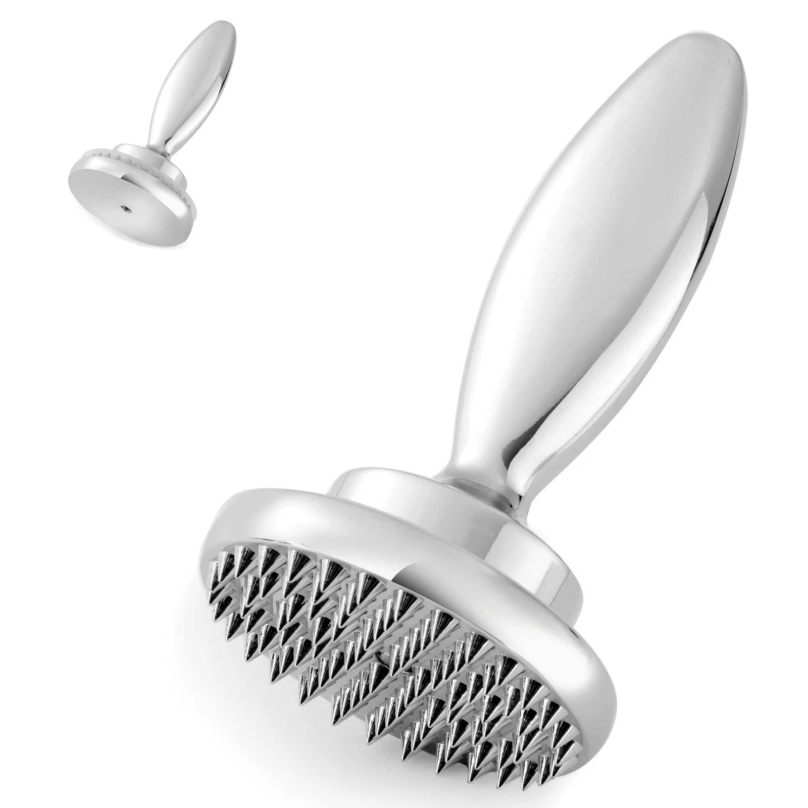 Reversible Meat Tenderizer and Pounder Dual Sided Meat Tenderizer Mallet Mari...