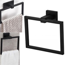 Modern Bathroom Square Towel Rack Towel Ring Holder Chrome Wall Mounted 16x13CM