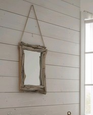 Handmade Driftwood Wall Mirror Coastal Nautical Decor Home Decor 31cm x 23cm UK