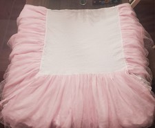 Pottery Barn Kids PINK TULLE Crib Toddler Bed SKIRT Princess Bedding
