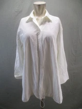 Zara Size XS Womens White Collared Long Sleeve Button Up Casual Comfy Shirt 205