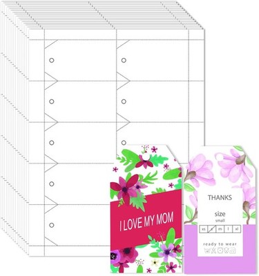 Mr-Label 500 Printable Blank Tags with String, 2'' x 3.5'', 230GSM Matt White