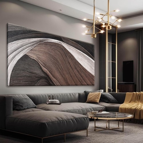 Large Abstract Wall Art For Living Room Black And White Canvas Art Wall ...