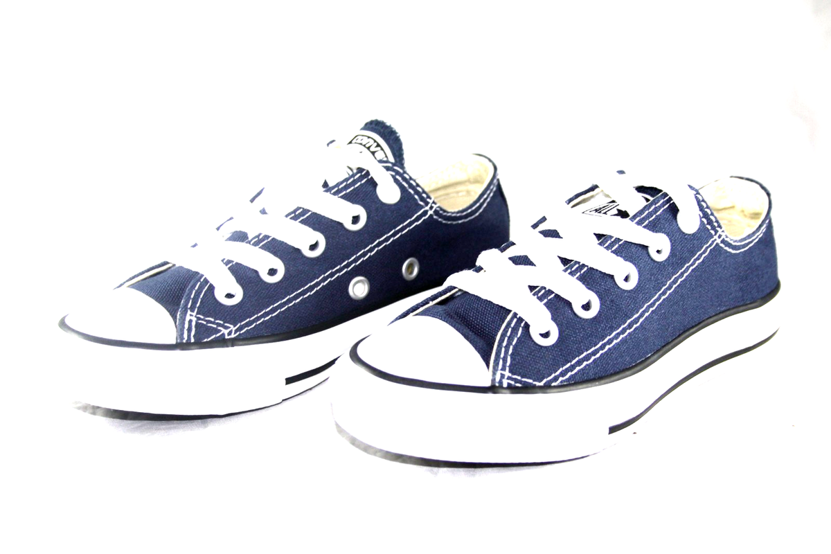 CONVERSE CHUCK TAYLOR 3J237 NAVY WHITE CANVAS CASUAL SHOE LITTLE