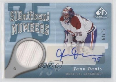 2005-06 SP Game Used Edition 67/75 Yann Danis #SN-YD Rookie Auto RC a4e