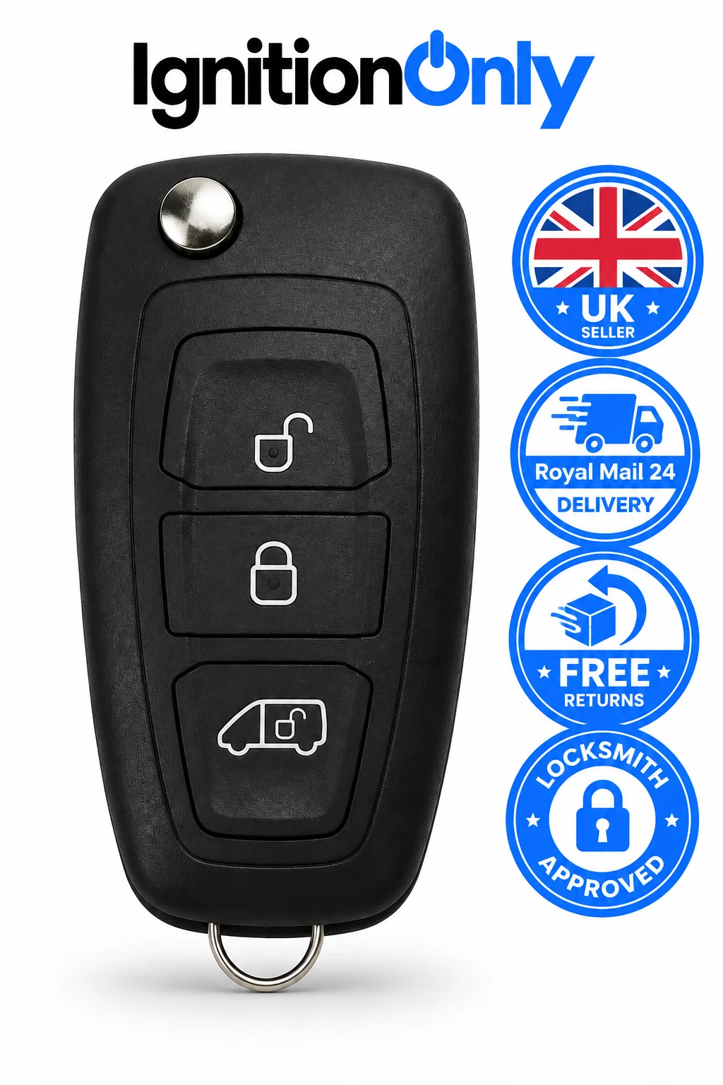 Ford remote key fob — view 1