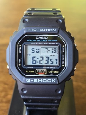 Vintage 1987-1994 Casio G-Shock DW5600C (901) Mens Watch New Bezel, Strap & Bat