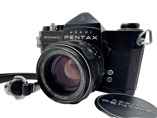 [NEAR MINT] Pentax Spotmatic SP Black 35mm Film Camera + SMC T 50mm f1.4 Lens