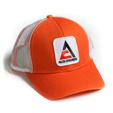 Allis Chalmers Logo White Mesh Back Adult Cap with Snap Adjustable Closure NAOWM