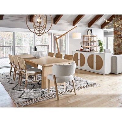 Universal Furniture Modern Nomad Four Door Credenza in Tan Tech Oak Wood