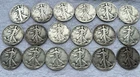 18 Walking Liberty Silver Half Dollars Lot 1936-1945 P D S Estate Collection