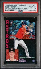2019 Topps Silver Pack Kyle Tucker RC 1984 Black Refractor serial /199 PSA 10