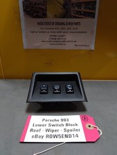 Used Original Porsche 911 993 Spoiler / Roof / Wiper Lower Switch Block Panel