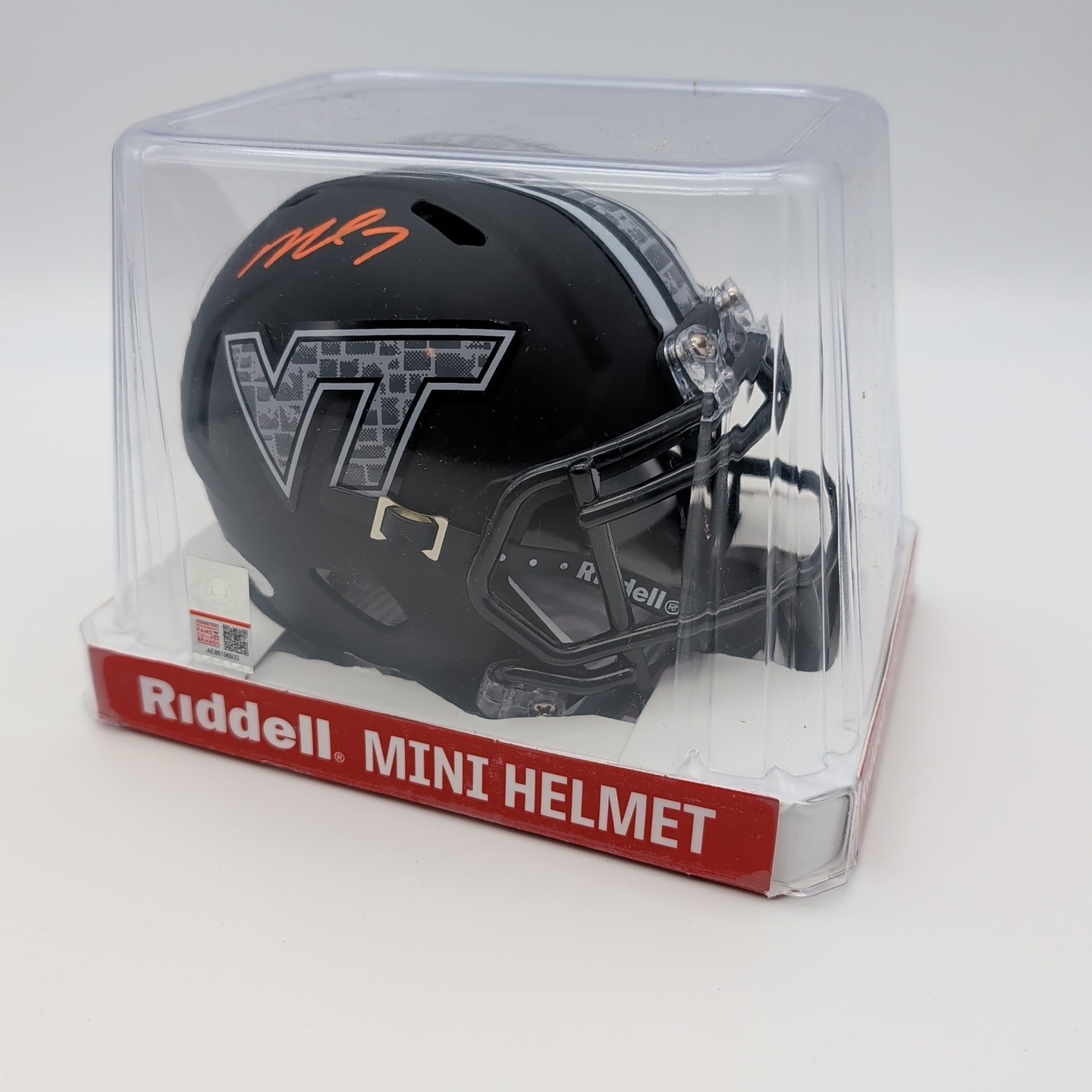 Mike Vick Autographed Signed Virginia Tech Hokies Michael Vick Viginia Tech Hokies STS Speed Mini Helmet JSA 