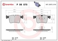 Brembo Bremsbelagsatz, Scheibenbremse P 06 075X FüR BMW