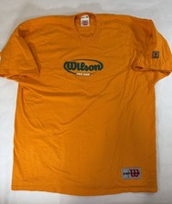 Vintage 90s Wilson Pro 5000 Mens T-Shirt Size 2X Orange Made In USA Heavyweight