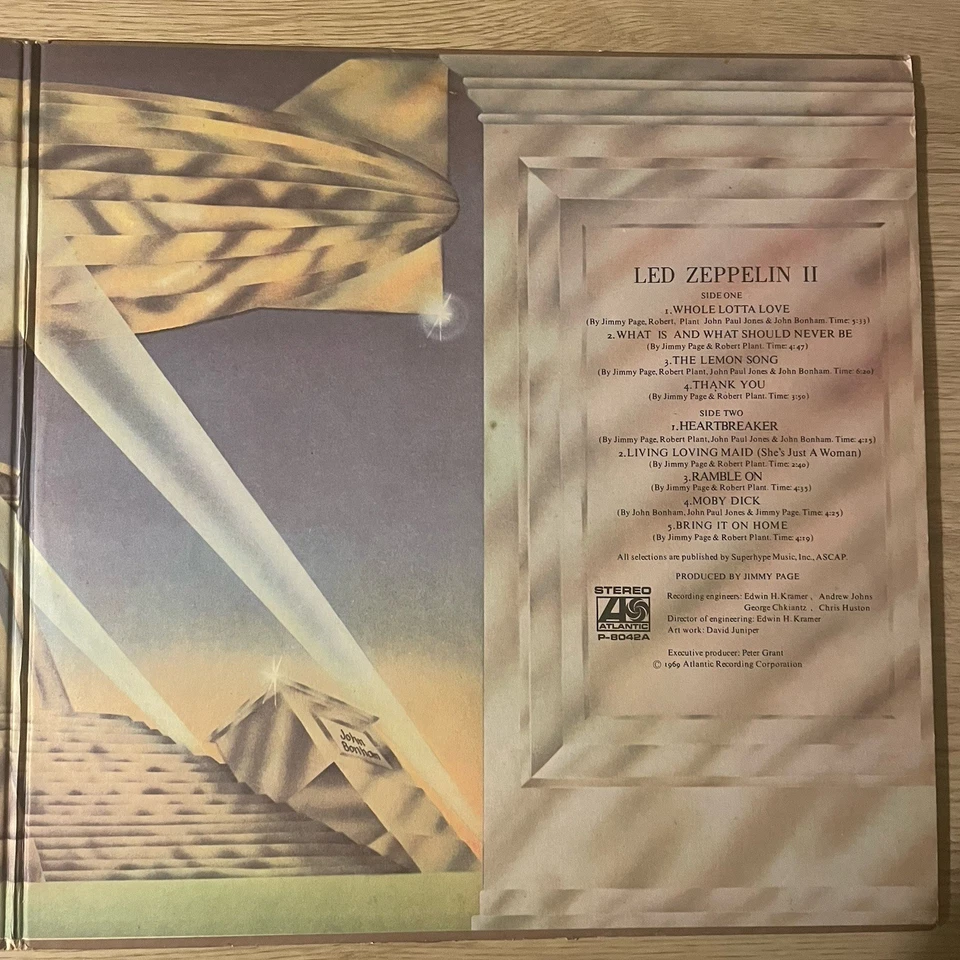 LED Zeppelin II Atlantic Japanese Album Lp Rare Vinyl Press+Lyrics Sheet P–8042A - Image 3 of 4
