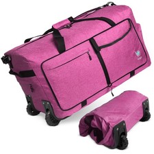 31" Rolling Duffle Bag with Wheels, 120L Waterproof Foldable Travel Duffel