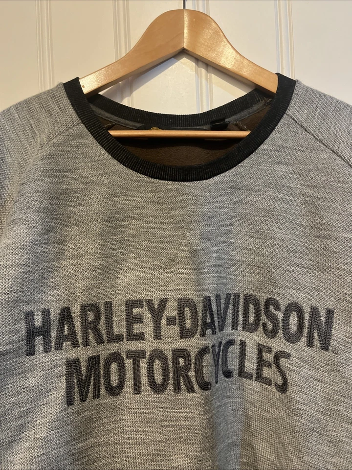Новый Harley Davidson мужской вафельный вязаный свитер тонкий 3XL серый 96126-20VM - Изображение 3 из 4