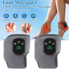Electric Foot Ankle Vibration Massager Relief Pain Infrared Hot Compress Therapy