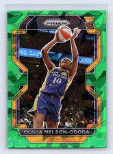 2022 Panini Prizm WNBA Olivia Nelson-Ododa Green Cracked Ice Rookie  #198