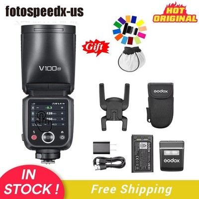 US Godox V100N V100-N 2.4G 100Ws TTL HSS Round Head Touchscreen Flash for Nikon
