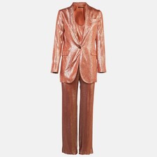 Gucci Iridescent Rust Lame Silk 3 Piece Set SM
