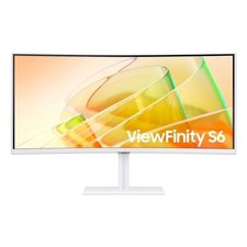 Samsung - ViewFinity 34" S6 UWQHD LED-LCD Curved Monitor HDMI, S34C654TAN
