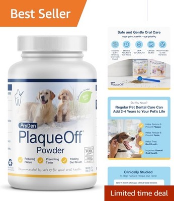 Effortless Pet Dental Health: 60g Seaweed Powder for Breath & Tartar Control