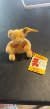 Steiff Mini Teddy Bear Plush Brass Button Ear Tag Hang Tag MPN 0201/16 1991
