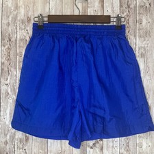 The Body Co. Vintage 90s Unisex Royal Blue Unlined Nylon Athletic Shorts Size M