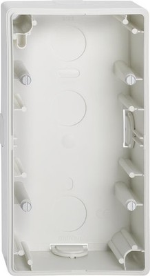 Merten 512219 Aufputz-Gehäuse, System Fläche Artec, 2-fach, polarweiß