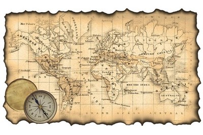 Ancient Map of the World Antique Style Map Travel World Map with Cities in Detai