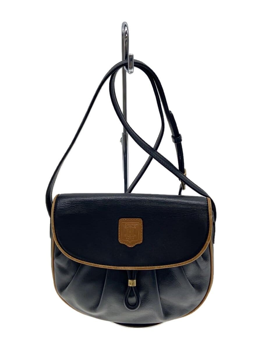 CELINE Shoulder Bag BLK Plain