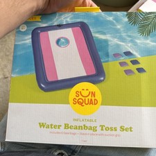 Sun Squad Inflatable Water Beanbag Toss Set 7 Pieces Ages 5 Pool Party Game