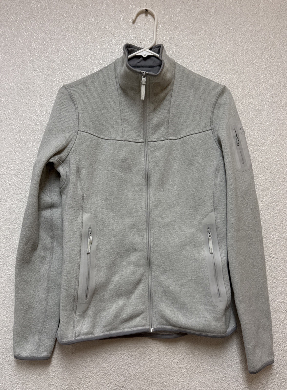 Arc'teryx Cardigan Donna Mica Covert Full Zip Maglione Grigio Tg M