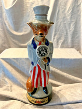 jim beam collectible decanters Uncle Sam Fox EMPTY