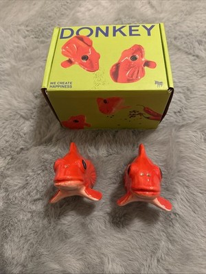 Donkey Products Fishes For Dishes 2er Set Salzstreuer Salz Pfeffer Streuer Rot