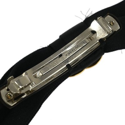 Chanel Bow Hair Barrette Black Satin Hair Accessories 115954  display picture 1