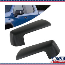 Top Half Mirror Cover Textured Black Compatible with Chevy Silverado 1500/ GMC S
