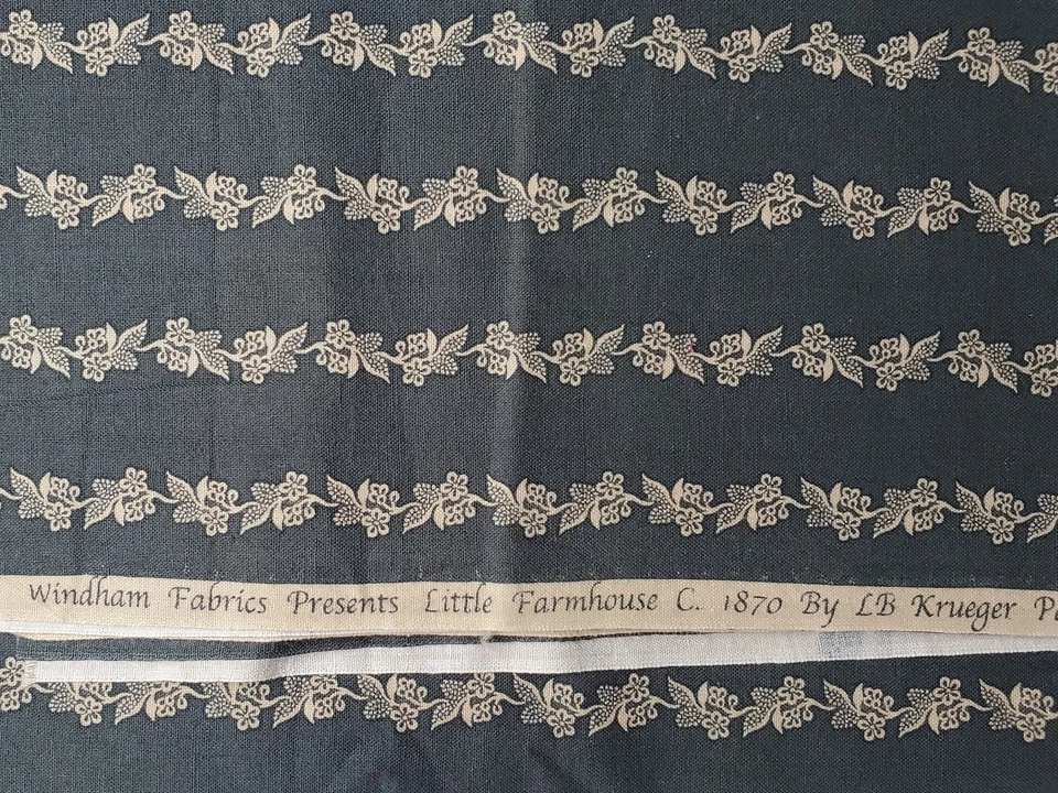 Little Farmhouse C 1870 Windham Fabrics Gray Blue Vintage Repro Quilting 1 Yard - Image 3 of 3