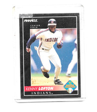 1992 Pinnacle Kenny Lofton 582 Rookie Prospect Cleveland Indians Baseball Card. rookie card picture