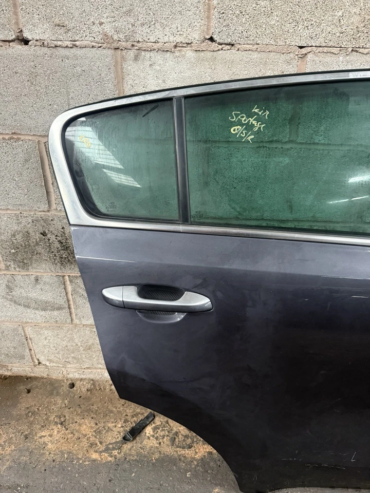 KIA SPORTAGE MK3 OSR Driver Rear Door COMPLETE Dark Grey 2010-2016 Used - Image 2 of 4