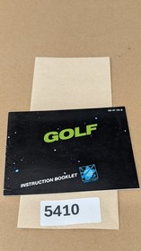 Golf   - Nintendo NES- Manual Only **NO GAME