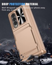 Samsung Galaxy Z Fold 3 5G Case with Hinge Protection, Built-in Card Holder