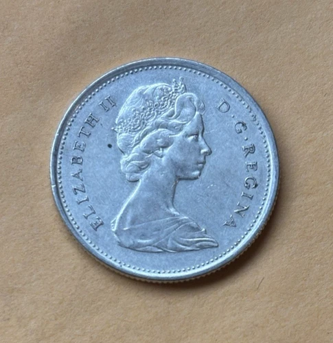 1965 Canada 25 Cents Elizabeth II - .800 Fine Silver - .1500 ASW - KM 62 - Nice