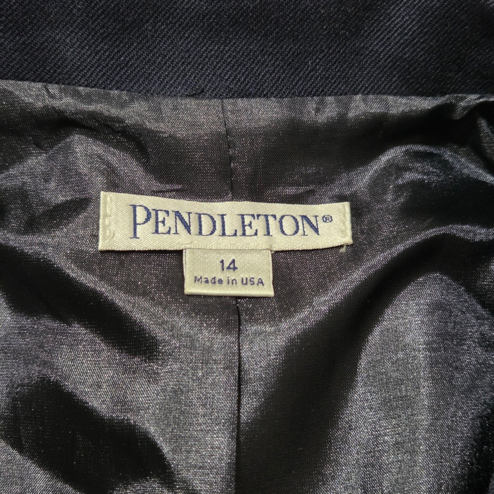 Pendleton Blazer Navy Blue Single Button Secretar… - image 4