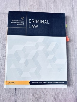 Criminal Law: Model Problems and Outstanding Answers - Paperback - GOOD